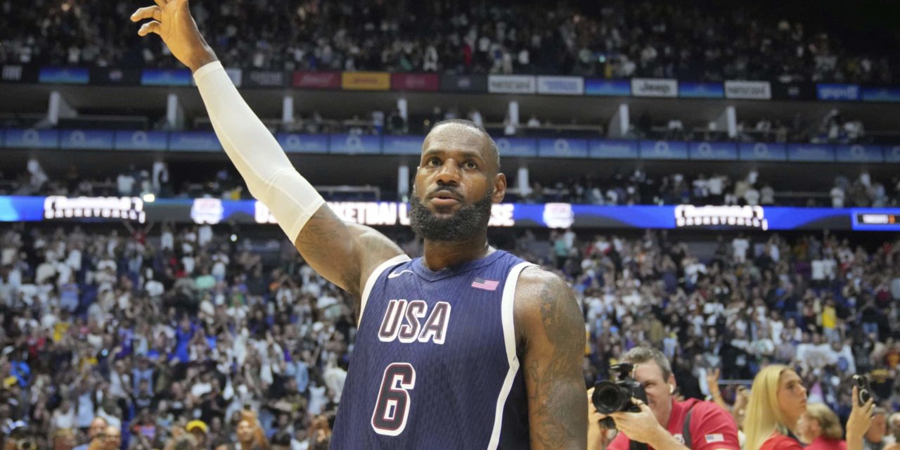 JO 2024 – LeBron James porte-drapeau masculin des États-Unis