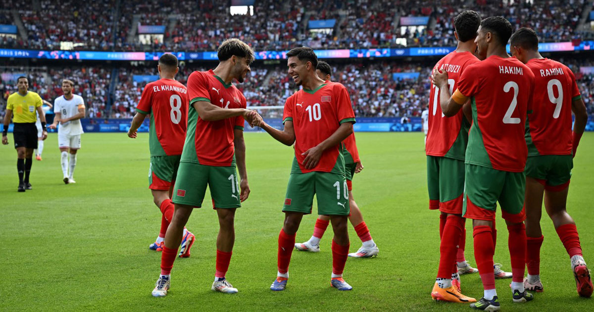 JO 2024/FOOT - Le Maroc écrase les États-Unis (4-0) et rejoint le carré d'As