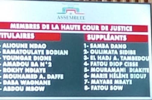 HAUTE COUR DE JUSTICE- Voici la liste des membres